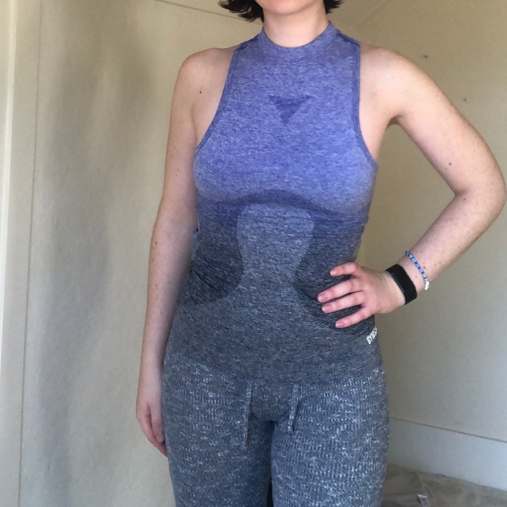 Gymshark Ombre Seamless Vest - Purple/Gray, UNUSED